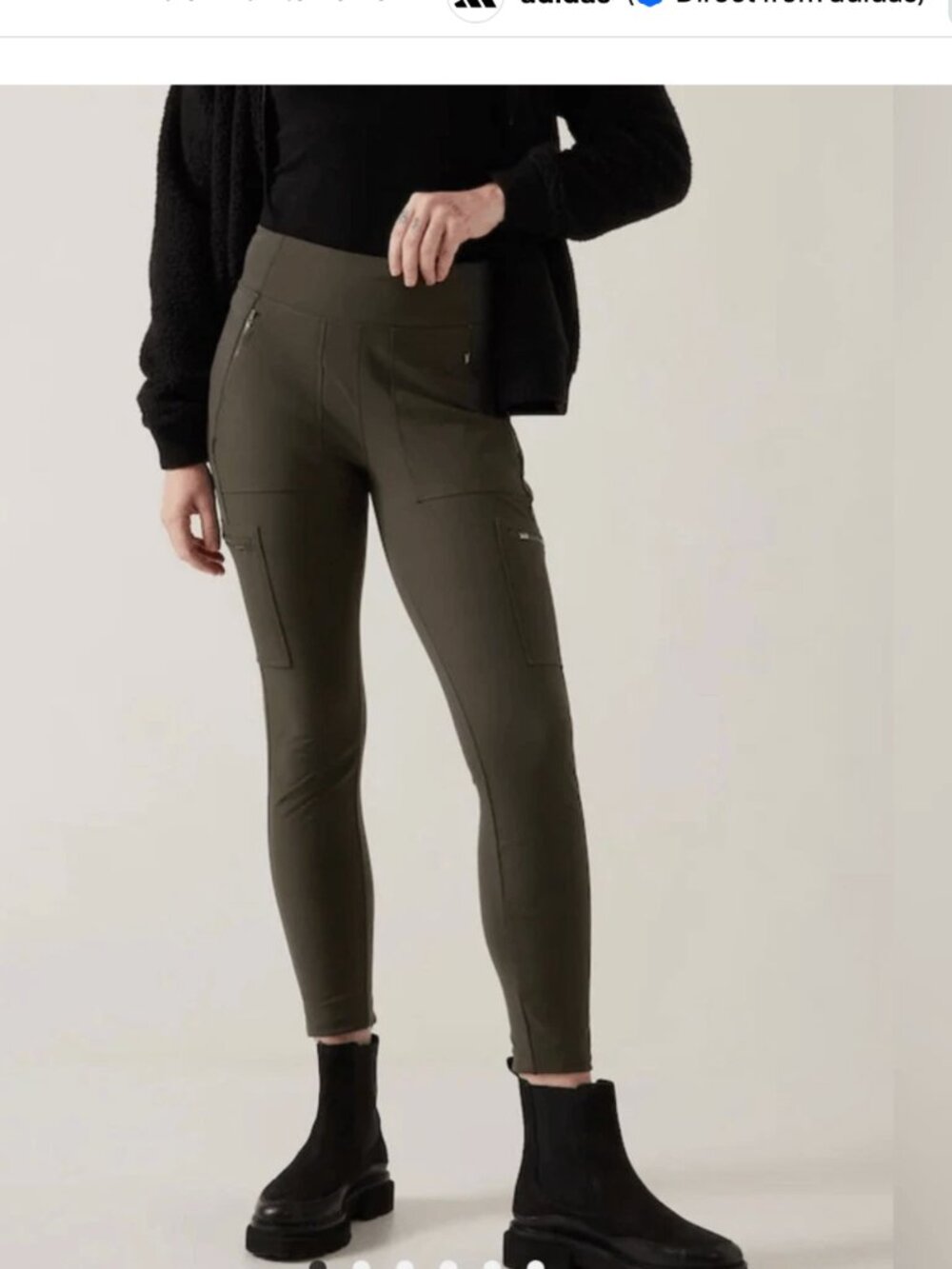 ATHLETA 982363-02 Headlands Hybrid Cargo High Rise Leggings Pants size 6